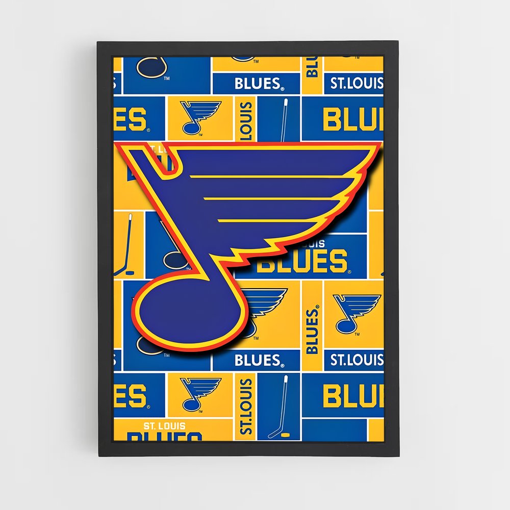 Poster louis blues – affiche Hockey sur glace (vue 2)